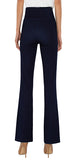 27'' Inseam
Hi-rise
11-1/8" Front rise; 19" Leg opening for size 4
Pull-on flare
Pintuck detailing
No pockets
Super soft hand-feel with amazing stretch
40% Cotton, 32% Polyester, 27% Rayon, 1% Spandex
Machine Wash Cold, Wash Separately, Wash Inside Out, Only Non-Chlorine Bleach When Needed, Tumble Dry Low, Cool Iron If Needed, Or Dry Clean
Color: Indigo
