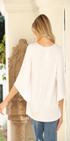 Bell Top, Fabric: Jersey Hand Wash, Machine Cold, Follow Care Label Instructions May Vary by Fabric Made in the USA By Veronica M FIT: True to Size Color: White