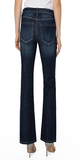Mid-Rise bootcut jean in our must-have Castle wash.  High performance denim with amazing stretch and recovery.  Slim through the hips and thighs and releases at the knee and leg opening to create the beautiful bootcut shape.   32'' Inseam Mid rise 9-1/2" Front rise; 19-1/2" Leg opening Sleek and sophisticated look 5-pocket styling details Set-in waistband with belt loops Zip-fly with single logo button closure Color: Castle