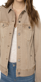 Our must-have lightweight classic jacket from our Love by Liverpool collection is effortless when it comes to layering.  Super soft with amazing stretch and recovery.   23" HPS Double front pockets Two side pockets 6 Button front closure Color: B Tan 