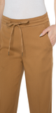 The Liverpool™ Kelsey Crop Trousers with Tie Front Waistband are a cozy addition to your wardrobe. With a classic regular fit and a breezy look, these cropped pants have a tie on the front waistband which can be adjusted to your liking. Pair these relaxed pants with your favorite apparel and enjoy the strides with utmost comfort. Mid-rise design. Drawstring closure. Two side pockets and two back seamless pockets. 56% Tencel®, 41% cotton, 3% spandex. Machine washable. Imported. Color: Granola
