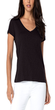 There's nothing better than a classic V-neck tee.  Our V-neck tee features a sim fit in our cotton modal blend making this the perfect layering piece. Available in multiple colors for every outfit and occasion.  Color: Black Fabric: 59% Cotton, 41% Modal V-Neck